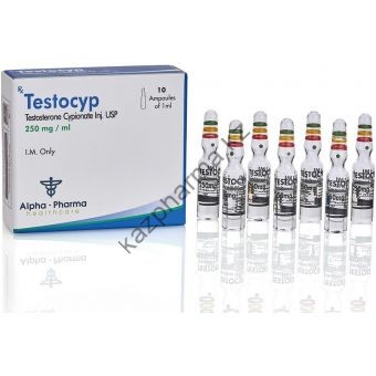 TestoCyp (Тестостерон ципионат) Alpha Pharma 10 ампул по 1мл (1амп 250 мг) - Ташкент